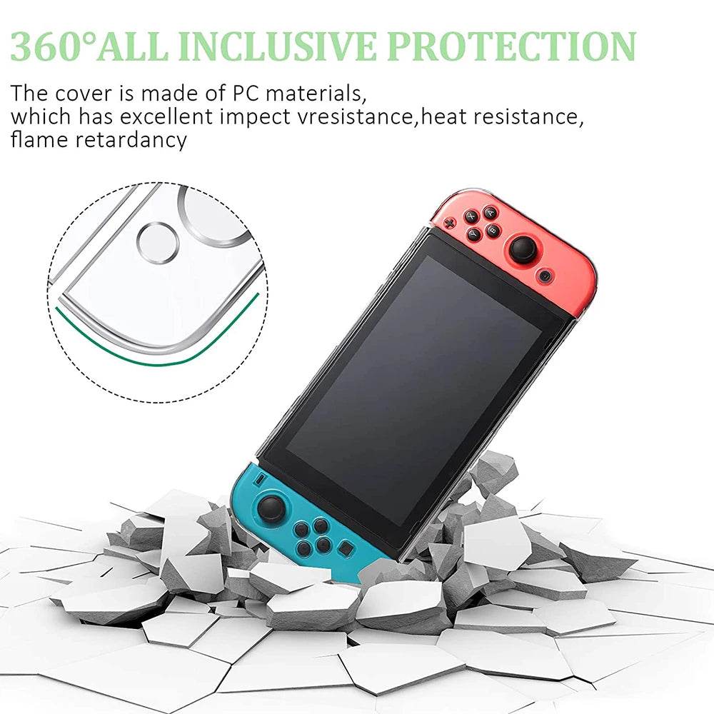 Clear Shock Absorption Case for Nintendo Switch - Smarsty