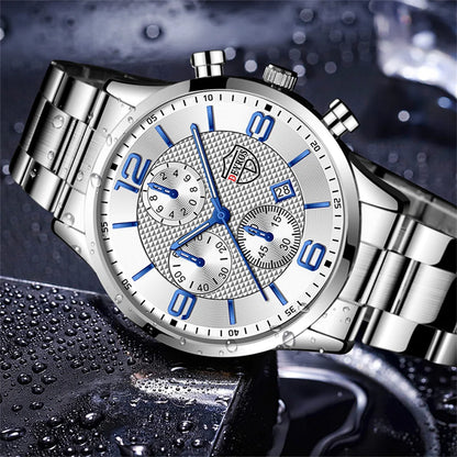 Luxury Stainless Steel Quartz Watch for Men - Smarsty