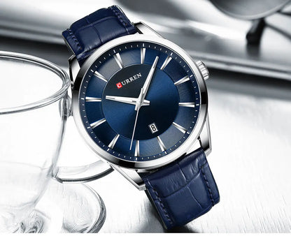 CURREN Luxury Quartz Watch for Men with Leather Strap - Smarsty