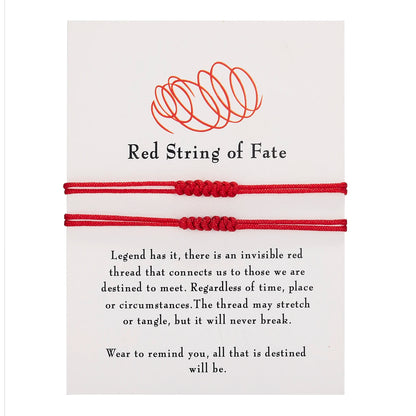 Handmade Lucky Red String Bracelet for Protection and Success - Smarsty