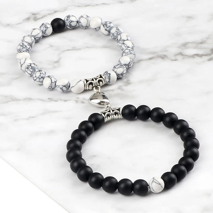 Natural Stone Couple Bracelets Set for Friendship - Smarsty