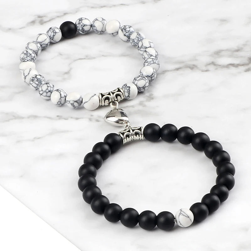Natural Stone Couple Bracelets Set for Friendship - Smarsty