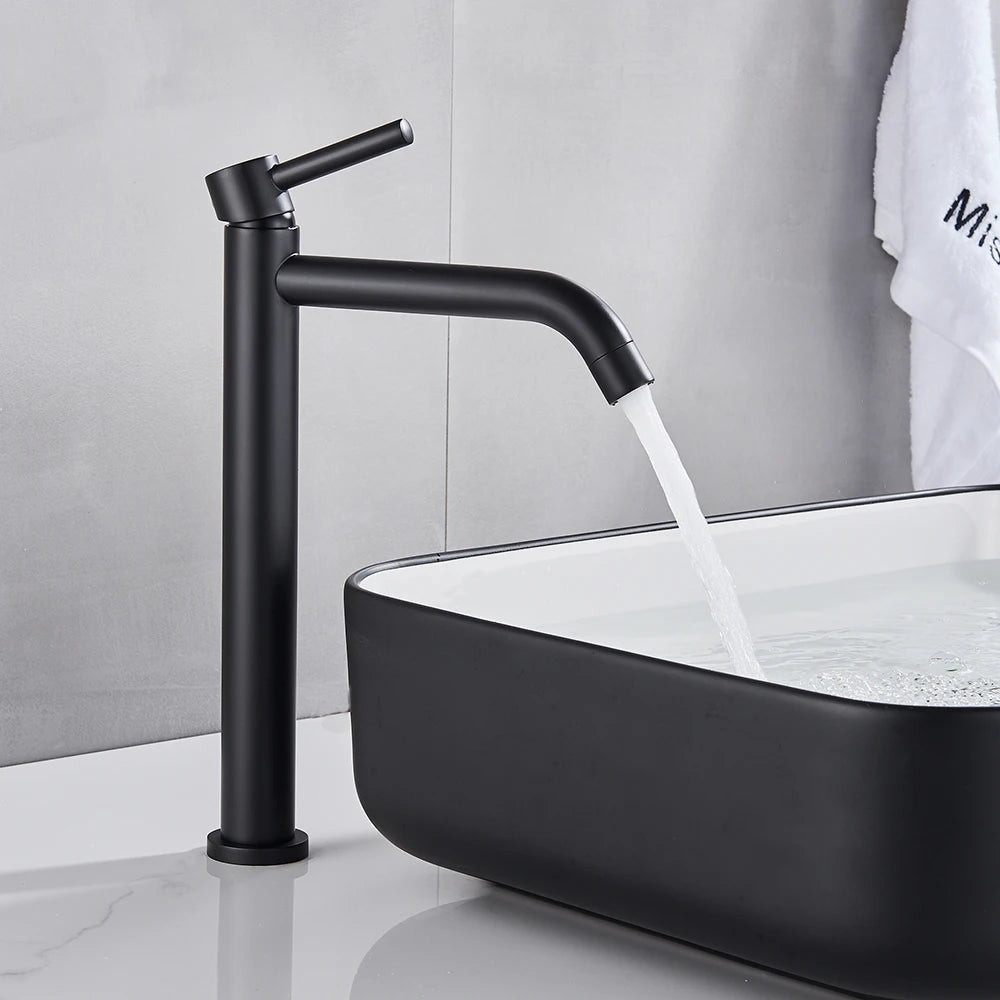 Brushed Gold Bathroom Faucet with Hot Cold Mixer - Smarsty
