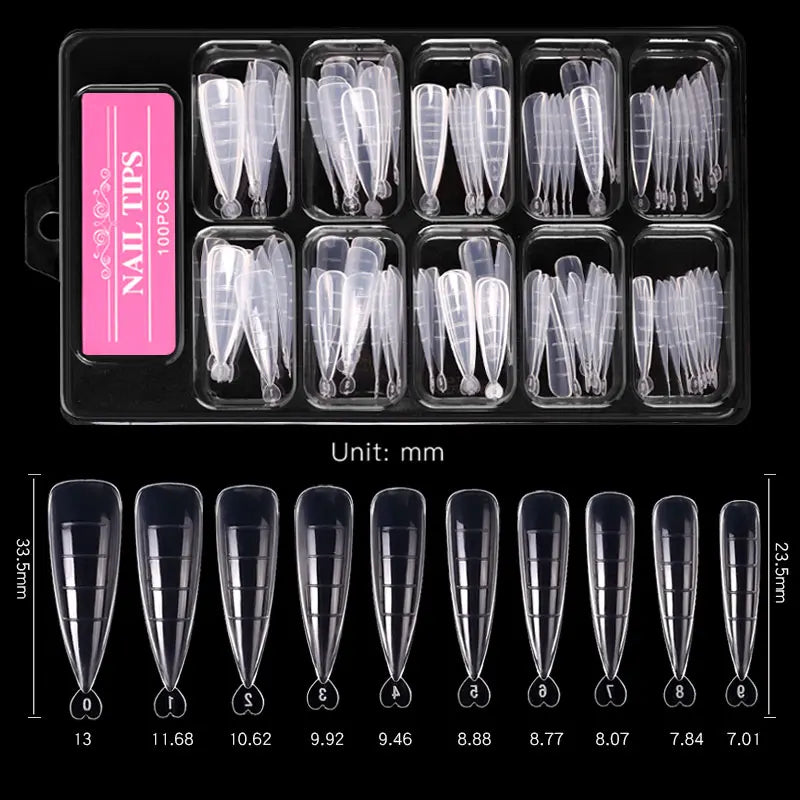 100Pcs Clear Nail Extension Forms For Quick Manicure - Smarsty