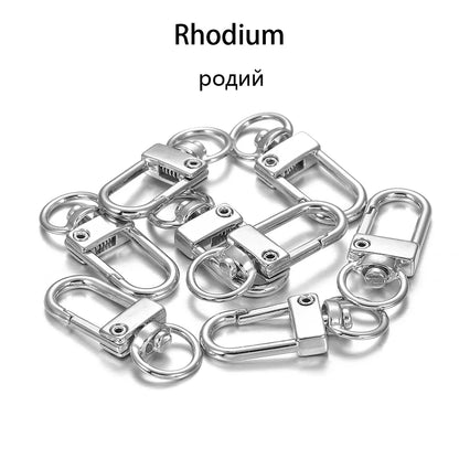 Rotating Lobster Clasps Gold Rhodium Secure 10pcs Pack - Smarsty