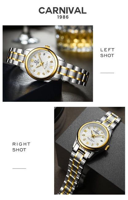 Carnival Luxury Women's Mechanical Watch with Sapphire Crystal - Smarsty