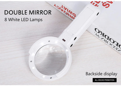 Portable Handheld Magnifying Glass with LED Light - Smarsty