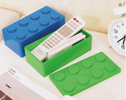 Building Block Storage Box Creative Plastic Storage Box Saving Space Storage Organizers Desktop Office Storage Supplie Kids Gift