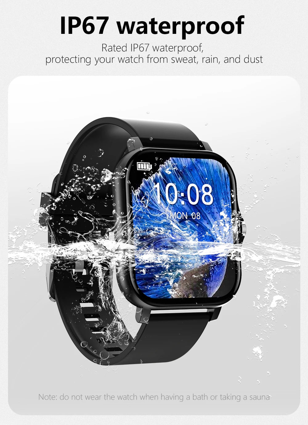 Waterproof Sports Smart Watch with Health Monitor - Smarsty