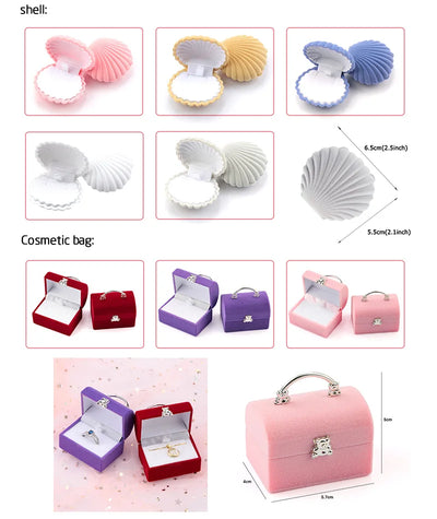 Lovely Velvet Jewelry Box for Rings and Earrings Display - Smarsty