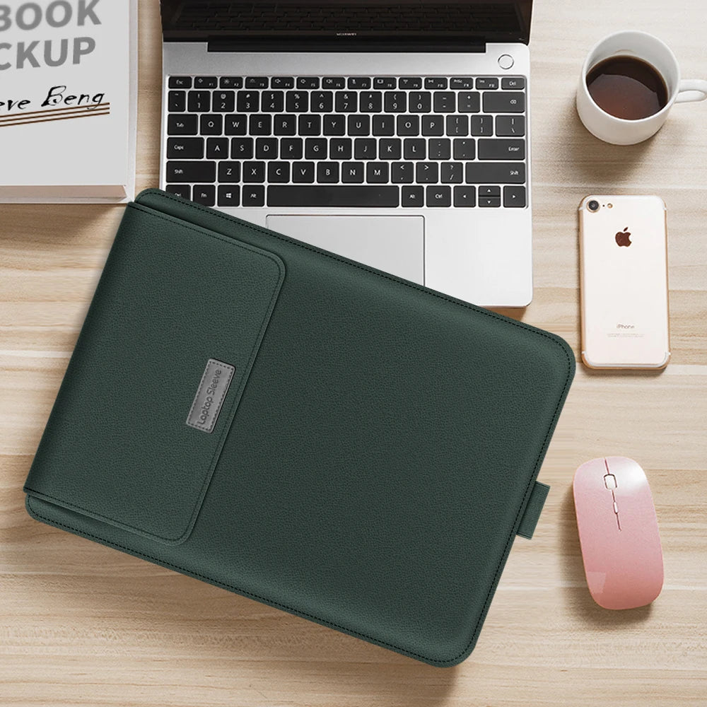 PU Laptop Sleeve With Stand Cover For MacBook Pro Air