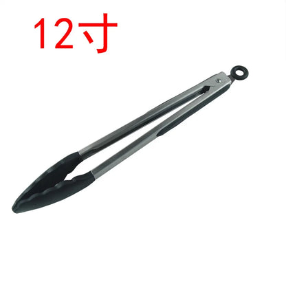 Silicone Kitchen Tongs Stainless Steel Non-Slip Design - Smarsty