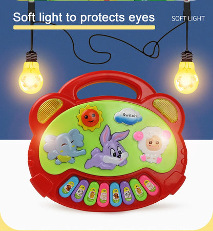 Kids Cartoon Piano Keyboard Game with Animal Sounds Flashing Light Music Baby Instrument Music Toys Educational Toys Kids Gifts by Smarsty