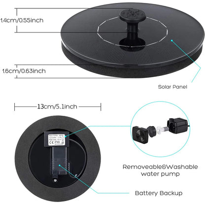 Solar Powered Mini Water Fountain for Garden Decoration - Smarsty