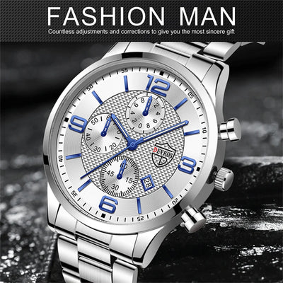 Luxury Stainless Steel Quartz Watch for Men - Smarsty
