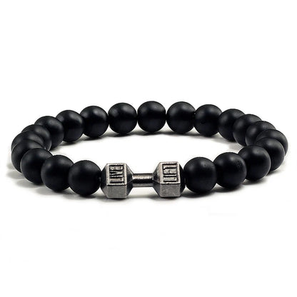 Natural Stone Dumbbell Bead Bracelet for Energy and Style - Smarsty