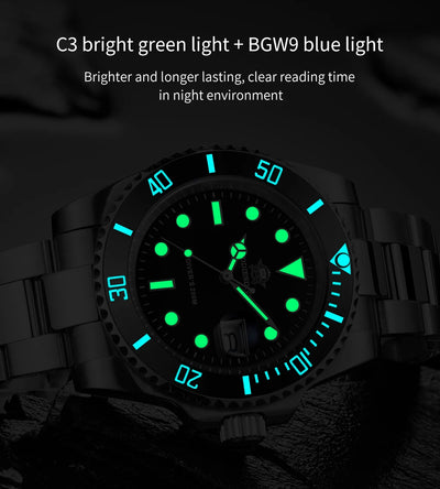 Addiesdive Waterproof Stainless Steel Quartz Watch for Men - Smarsty