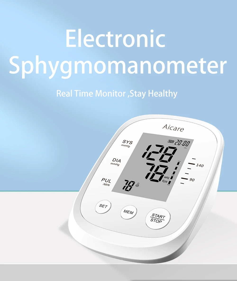 Automatic Upper Arm Blood Pressure Monitor with Data Storage - Smarsty