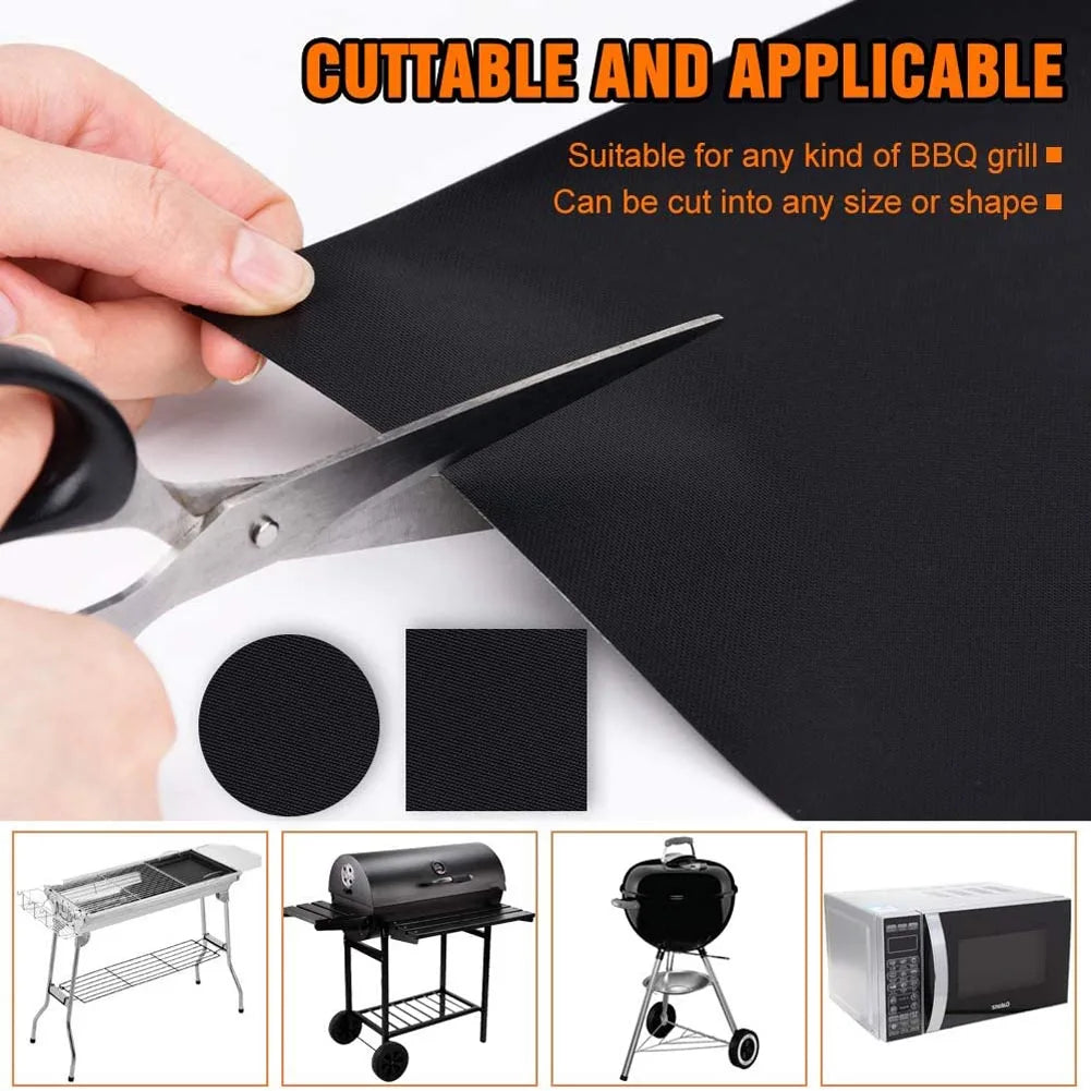 Non-Stick BBQ Grill Mat Heat Resistant Reusable Accessory - Smarsty