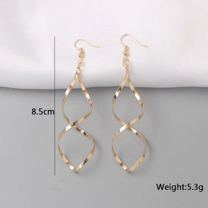 Gold Metal Drop Earrings with Irregular Heart Design for Women - Smarsty