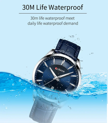 CURREN Luxury Quartz Watch for Men with Leather Strap - Smarsty