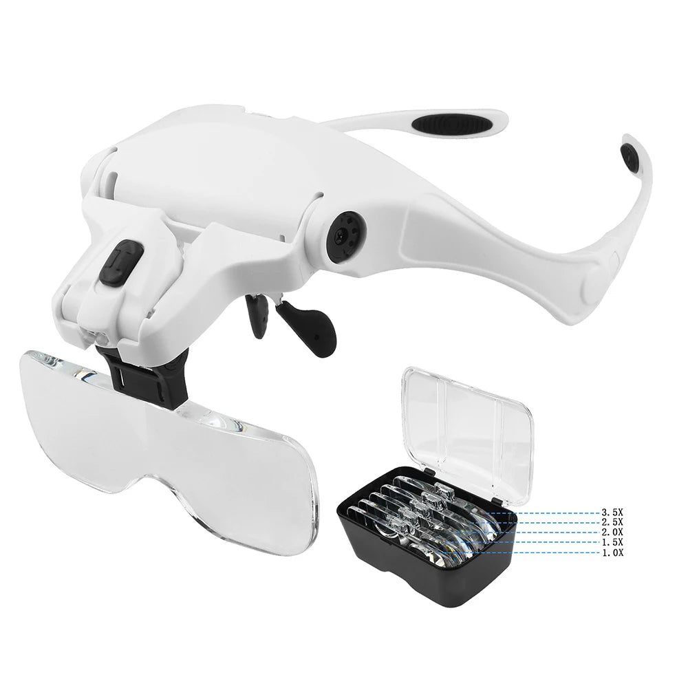 Illuminated Magnifying Glasses with Adjustable LED Lights - Smarsty