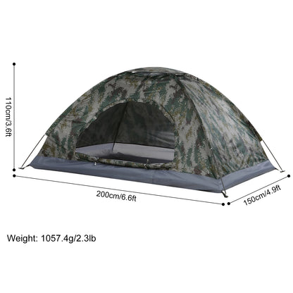 Tomshoo 1/2 Person Ultralight Camping Tent Single Layer Portable Hiking Tent Anti-UV Coating UPF 30+ for Outdoor Beach Fishing by Smarsty