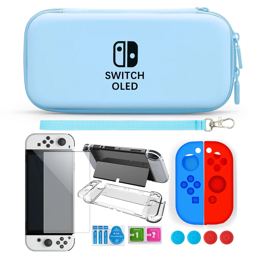 Nintendo Switch Oled Hard Shell Travel Case Bundle - Smarsty