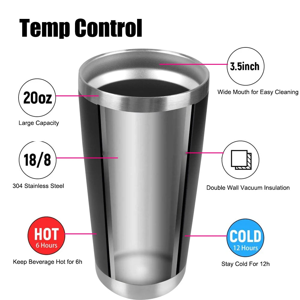 Insulated Stainless Steel Thermal Mug With Lid - Smarsty