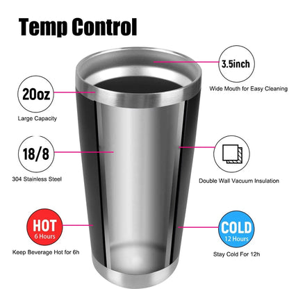 Insulated Stainless Steel Thermal Mug With Lid - Smarsty
