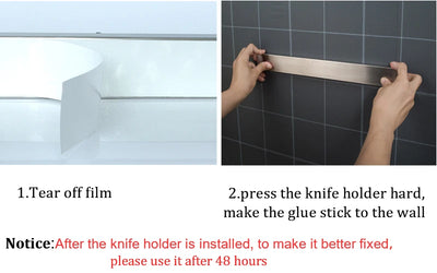 40CM 50CM Stainless Steel Knife Stand Magnetic Knife Holder Wall Block Storage Rack for Knives Kitchen Accessories Organizer by Smarsty