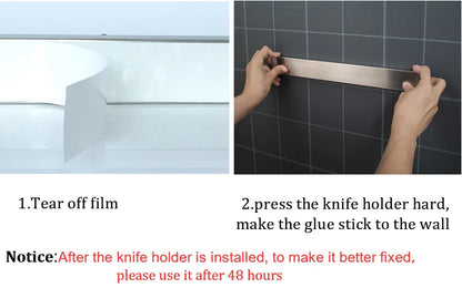 40CM 50CM Stainless Steel Knife Stand Magnetic Knife Holder Wall Block Storage Rack for Knives Kitchen Accessories Organizer