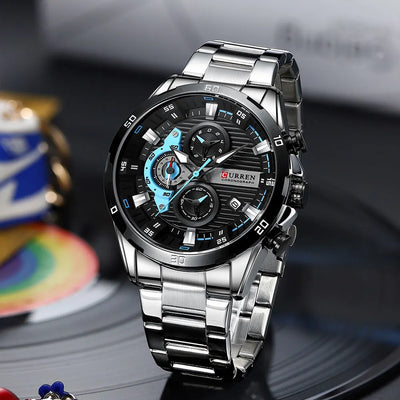 Curren Stainless Steel Men's Watch with Luminous Dial - Smarsty