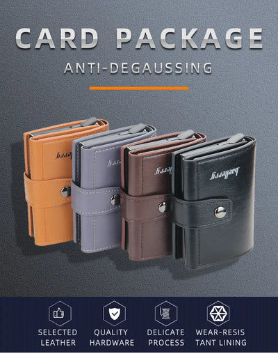 New RFID Men Card Wallets Hasp Small Card Wallets Slim Mini Men's Wallet High Qaulity Card Clip Photo Holder Short Male Purses - Smarsty