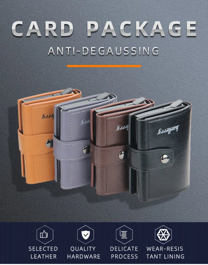 New RFID Men Card Wallets Hasp Small Card Wallets Slim Mini Men's Wallet High Qaulity Card Clip Photo Holder Short Male Purses