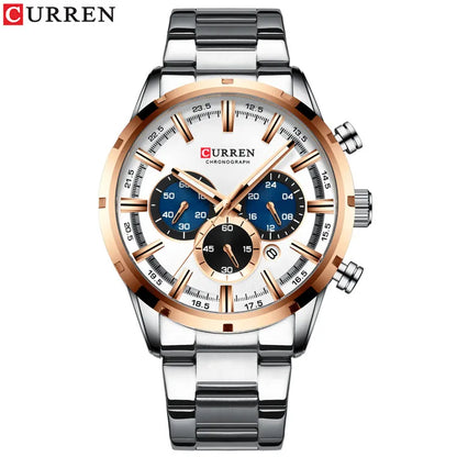 Curren Men's Waterproof Business Watch with Blue Dial - Smarsty