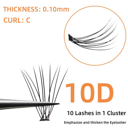 10D Individual Eyelashes for Effortless Volume and Glamour - Smarsty