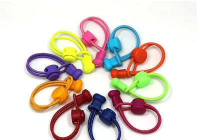 1 Pair 22 Colors Elastic Shoelaces Round Locking No Tie Shoe Laces Kids Adult Quick Lazy Laces Rubber Sneakers Shoelace T1 - Smarsty