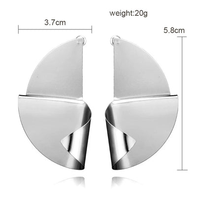 Gold Metal Drop Earrings with Irregular Heart Design for Women - Smarsty