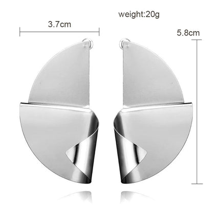 Gold Metal Drop Earrings with Irregular Heart Design for Women - Smarsty