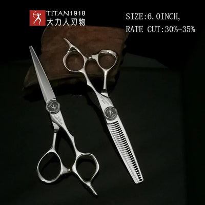 Titan Professional Hair Cutting Scissors Set with Japanese Steel - Smarsty