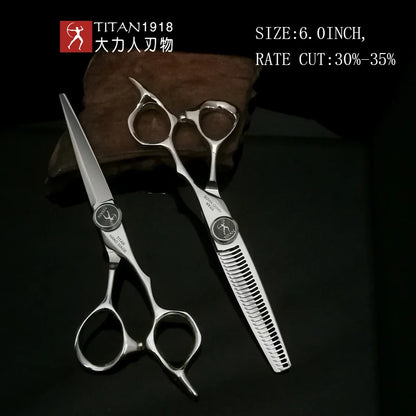 Titan Professional Hair Cutting Scissors Set with Japanese Steel - Smarsty