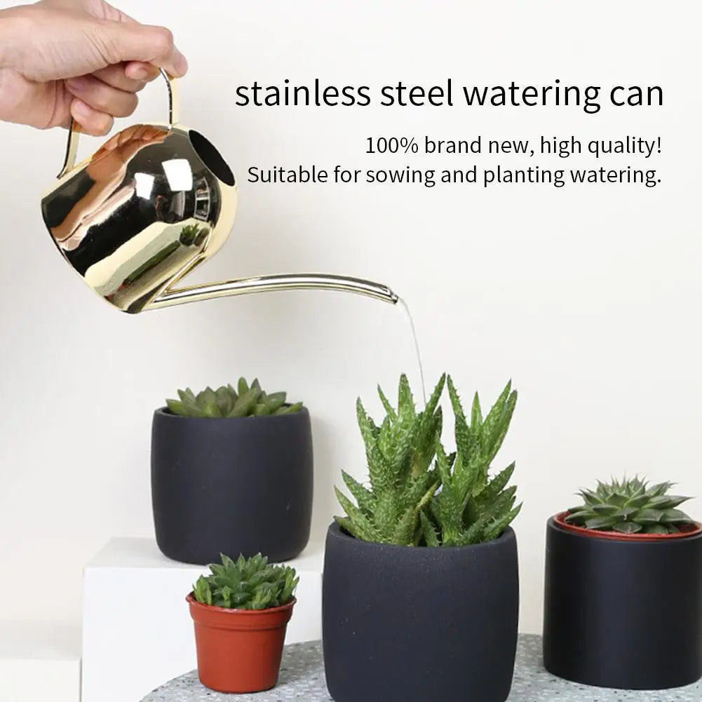 Stainless Steel Long Mouth Watering Can for Indoor Plants - Smarsty
