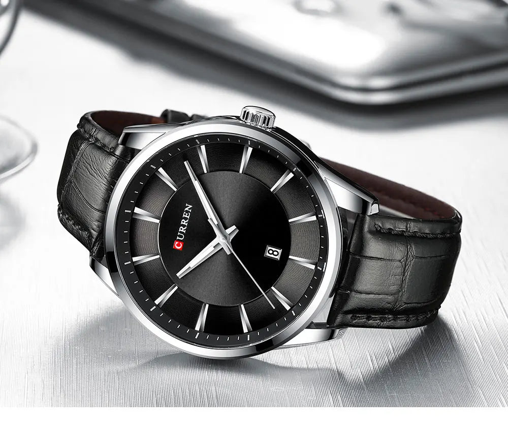 CURREN Luxury Quartz Watch for Men with Leather Strap - Smarsty