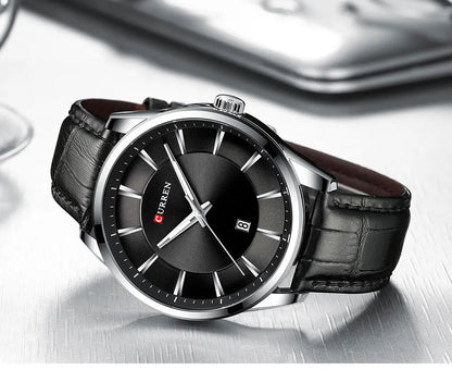 CURREN Luxury Quartz Watch for Men with Leather Strap - Smarsty