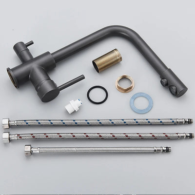 Black Grey Water Filter Kitchen Faucet with 360 Degree Rotation - Smarsty