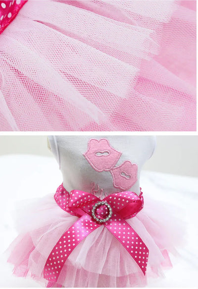 Spring Dog Lace Dress Pet Dog Clothes For Small Dog Party Birthday Wedding  Dress Puppy Costume  Pet Clothes - Smarsty