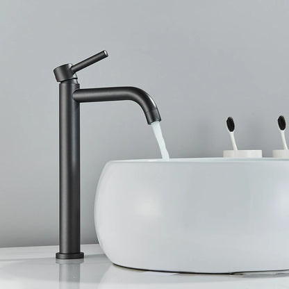 Brushed Gold Bathroom Faucet Hot Cold Water Mixer - Smarsty