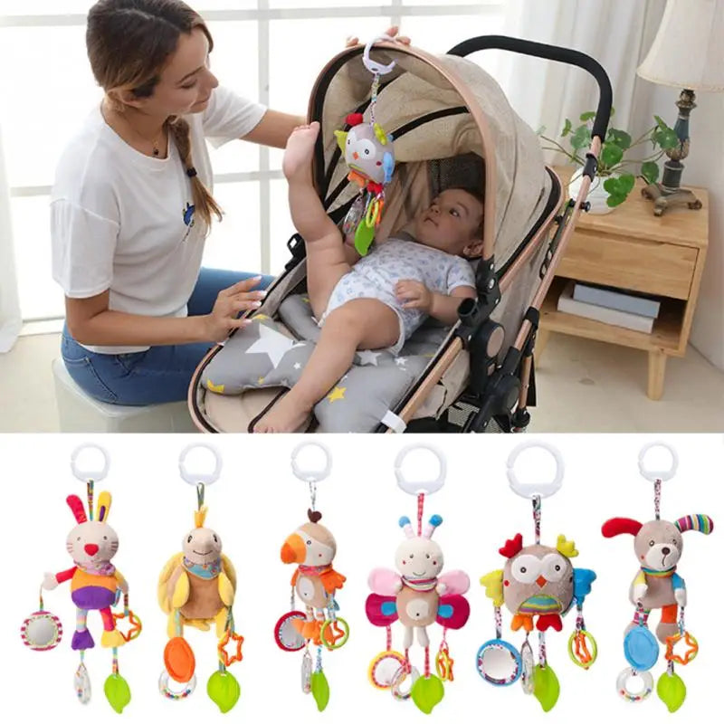 Newborn Baby Plush Stroller Toys Baby Rattles Mobiles Cartoon Animal Hanging Bell Educational Baby Toys 0-12 Months Speelgoed by Smarsty