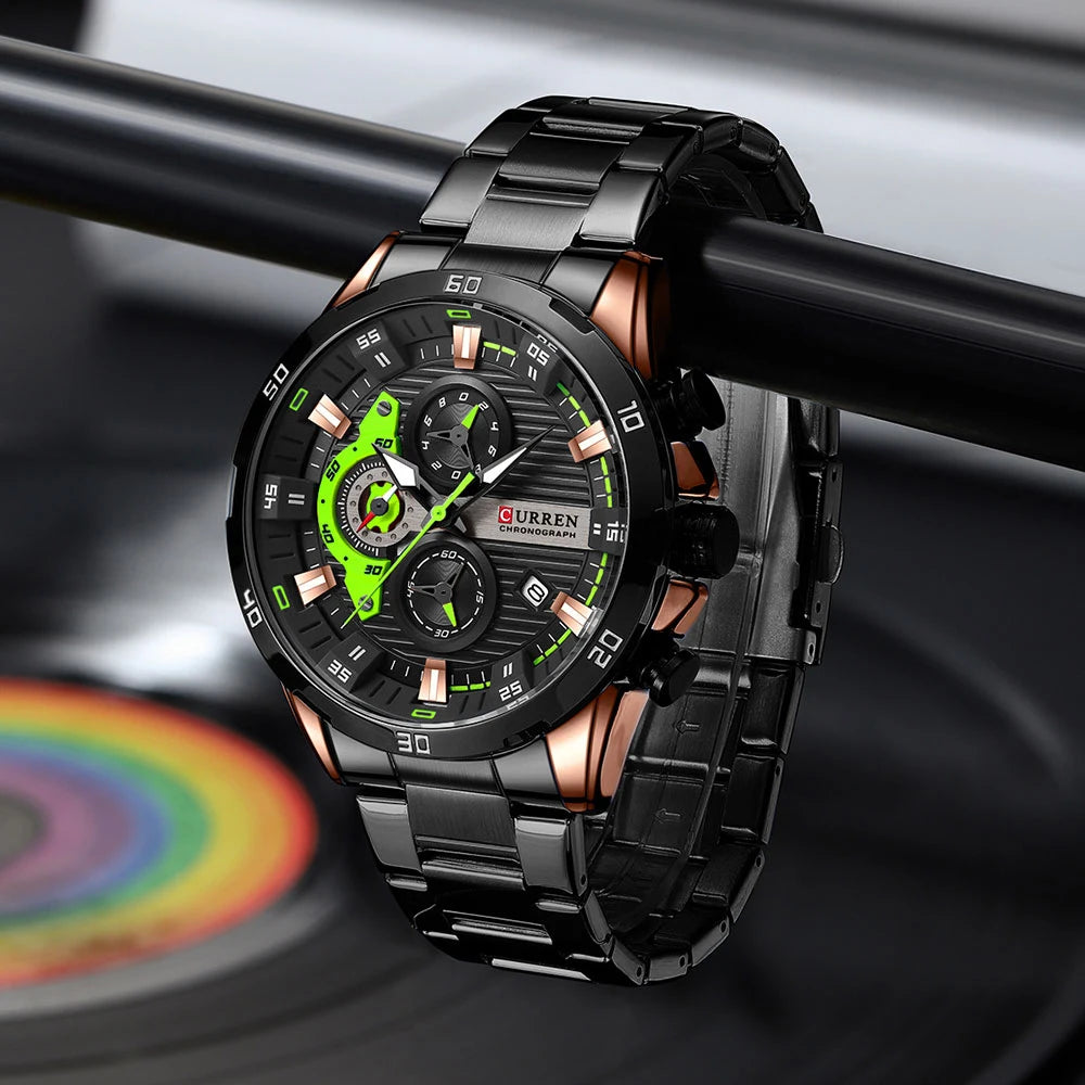 Curren Stainless Steel Men's Watch with Luminous Dial - Smarsty